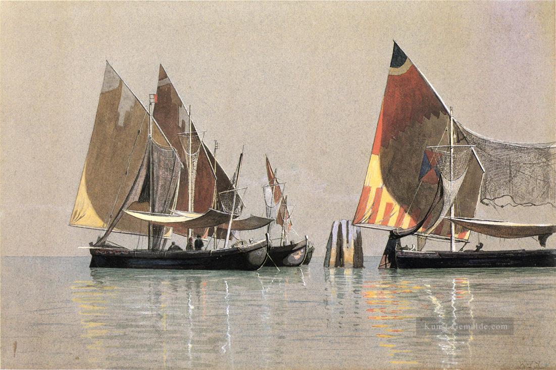 Italienischen Boote Venedig Seestück William Stanley Haseltine Ölgemälde